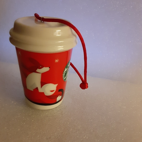 Christmas Starbucks 2011 Dog and Sleigh Ornament - Picture 1 of 8